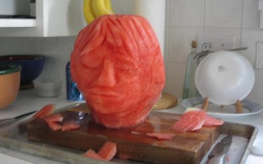 A dripping, fruity head.