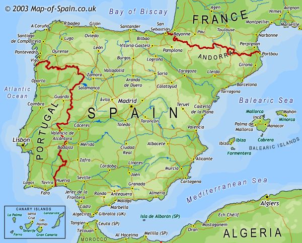 'Large map of Spain' - that's what it said.