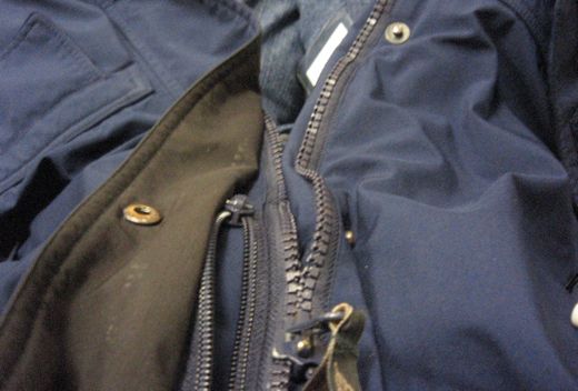 It’s the zipper on the right.  The other is my secret pocket.
