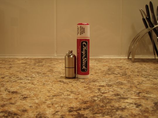 That's not a giant chapstick - it's a tiny lighter.