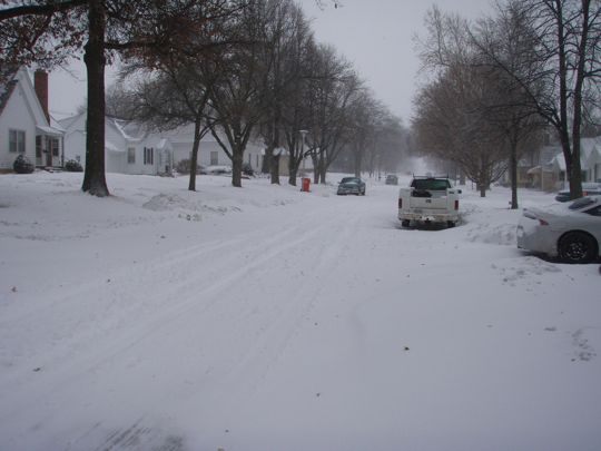 Our street will be the last to be plowed.  On Monday.
