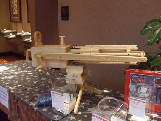 This big ol' rubber band gun was a prize.  We did not enter the drawing.